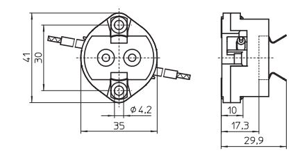 G12 keramiskā patrona ar 300mm vadu